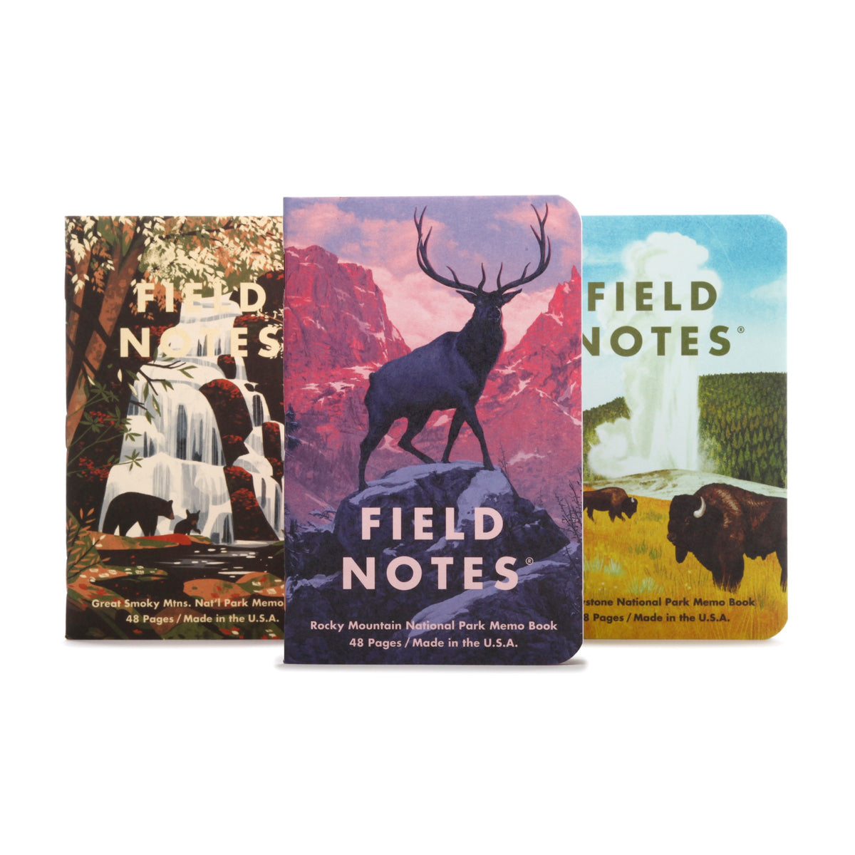 National Parks 3-Pack Memo Book