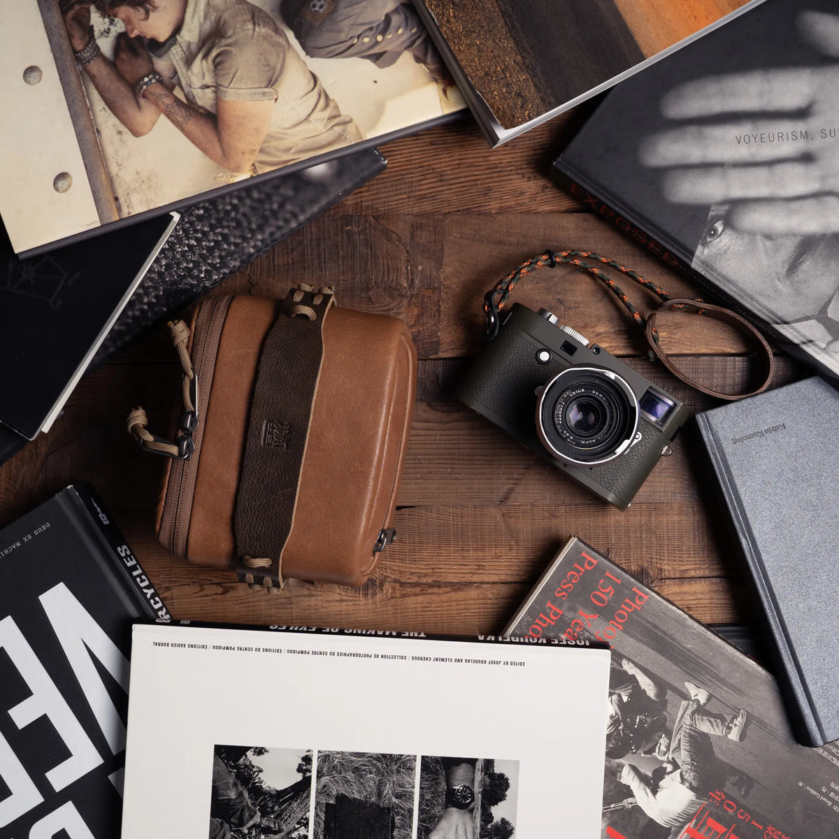 Full Leather Portable Camera Pouch