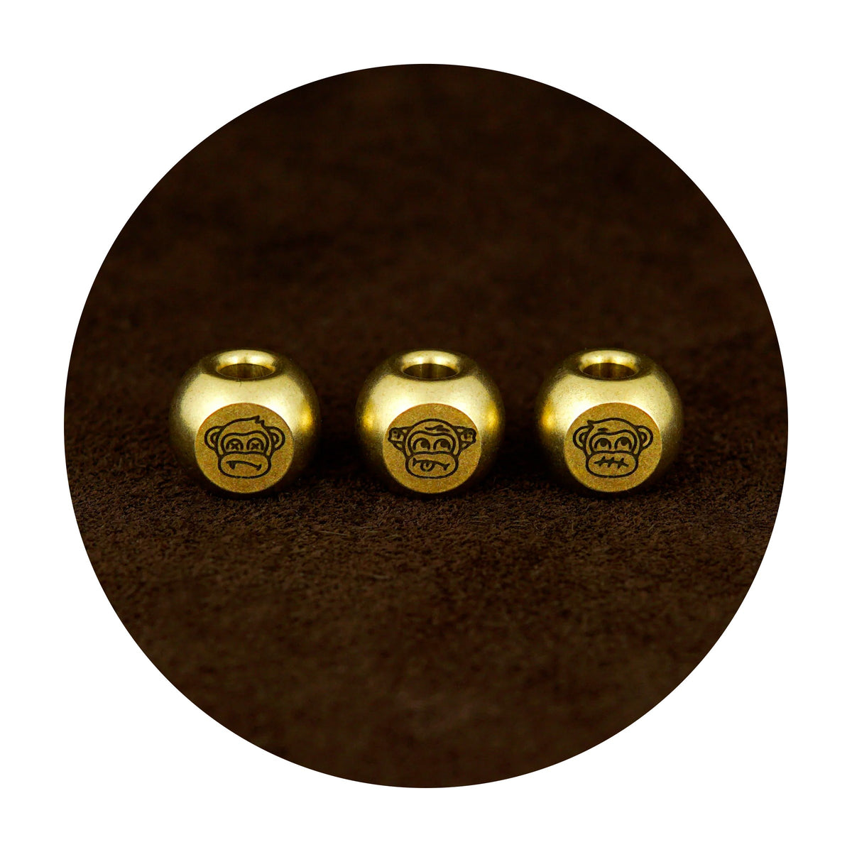 Monkeys Bead Brass