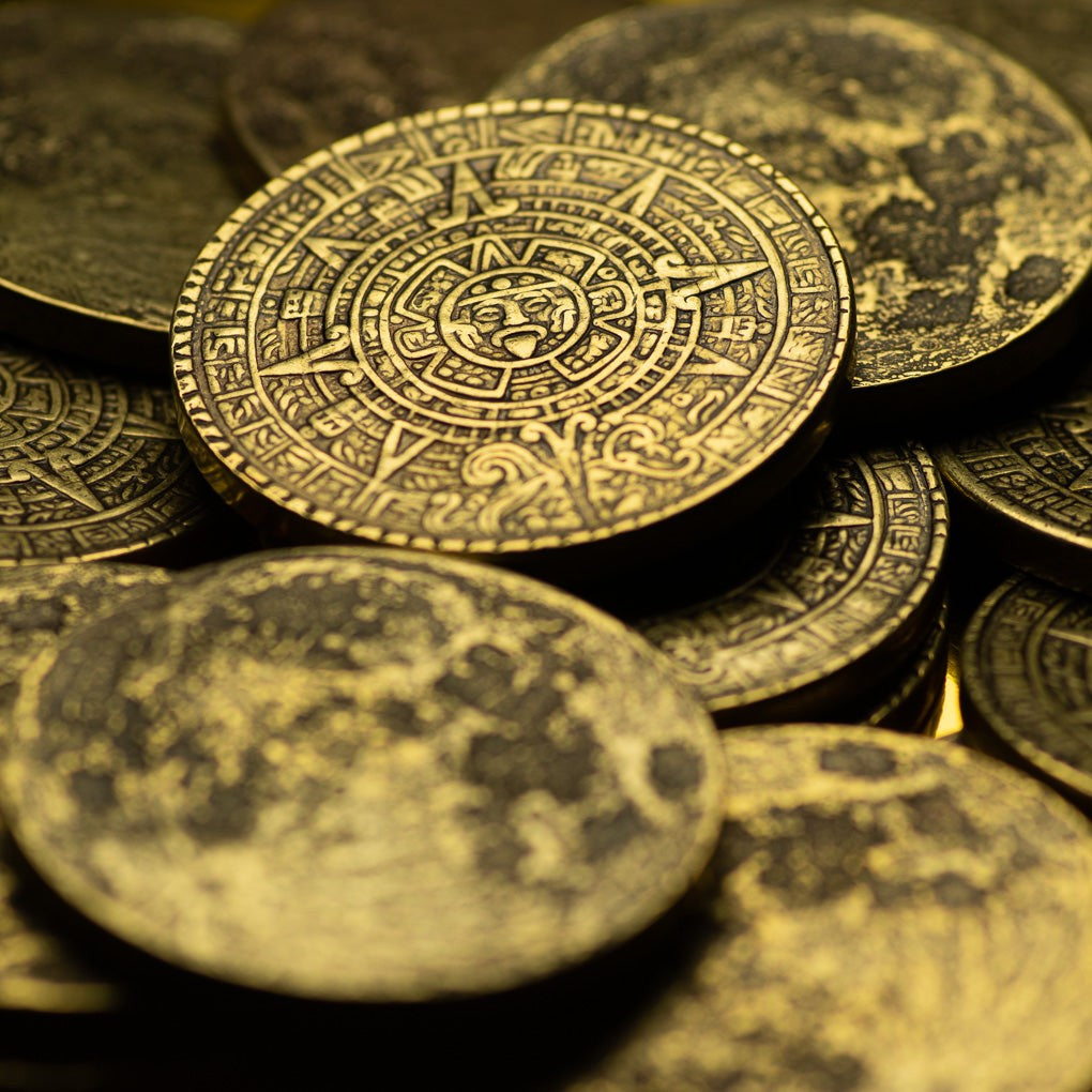 The Sun and Moon Worry Coin Brass