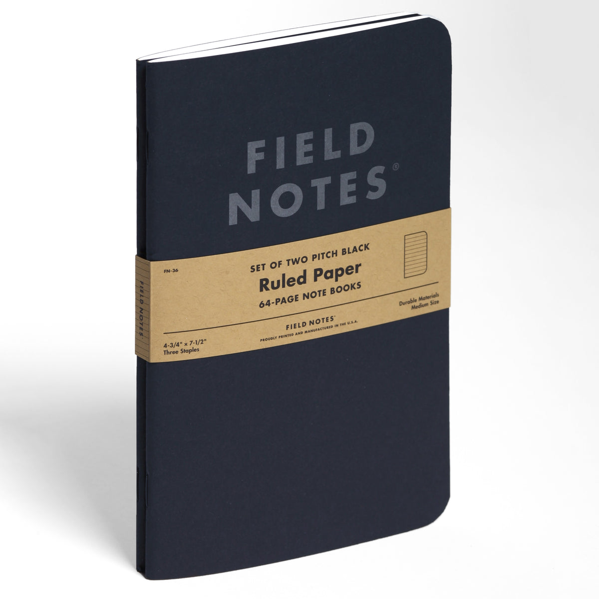 Pitch Black Large 2-Pack Note Book
