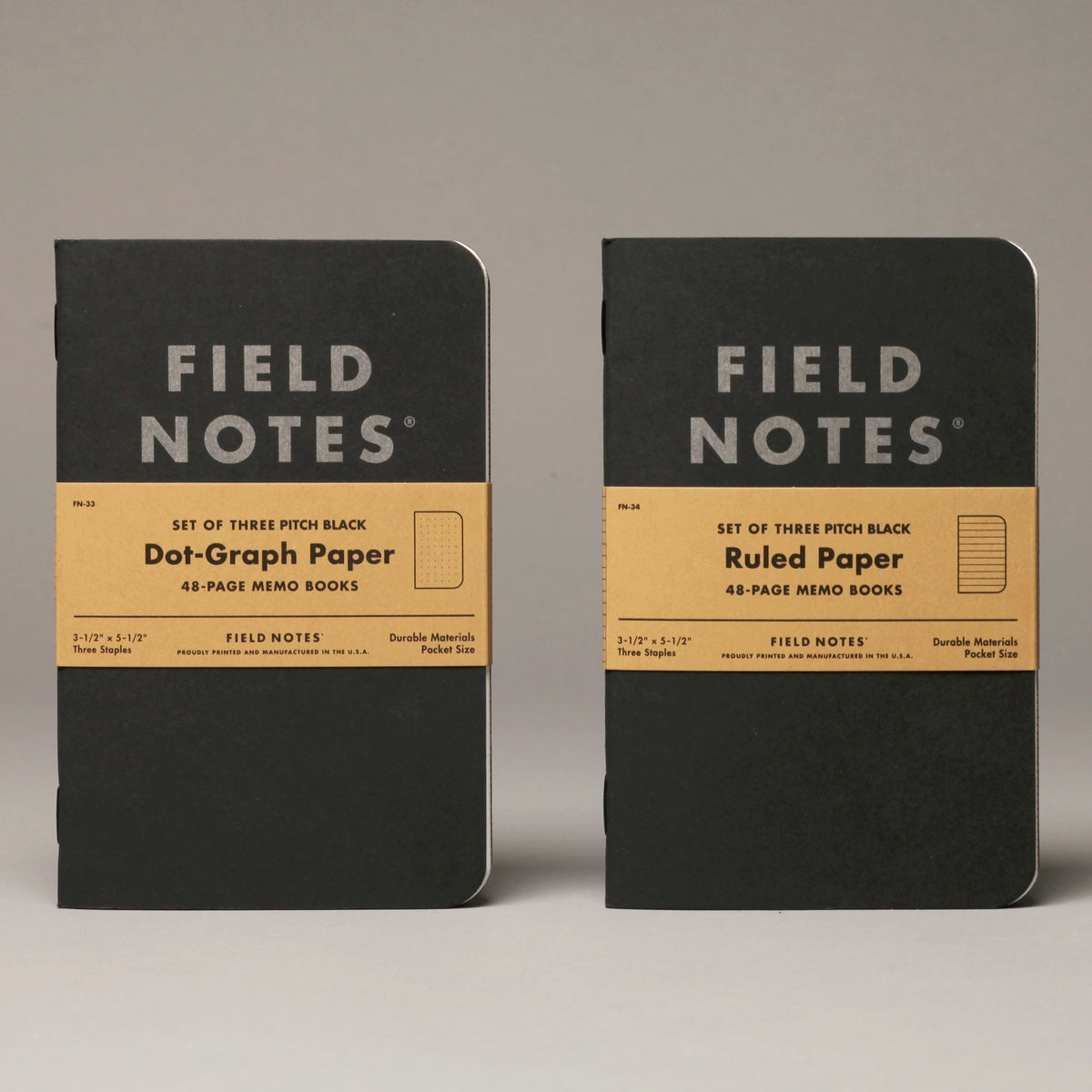 Pitch Black 3-Pack Memo Book