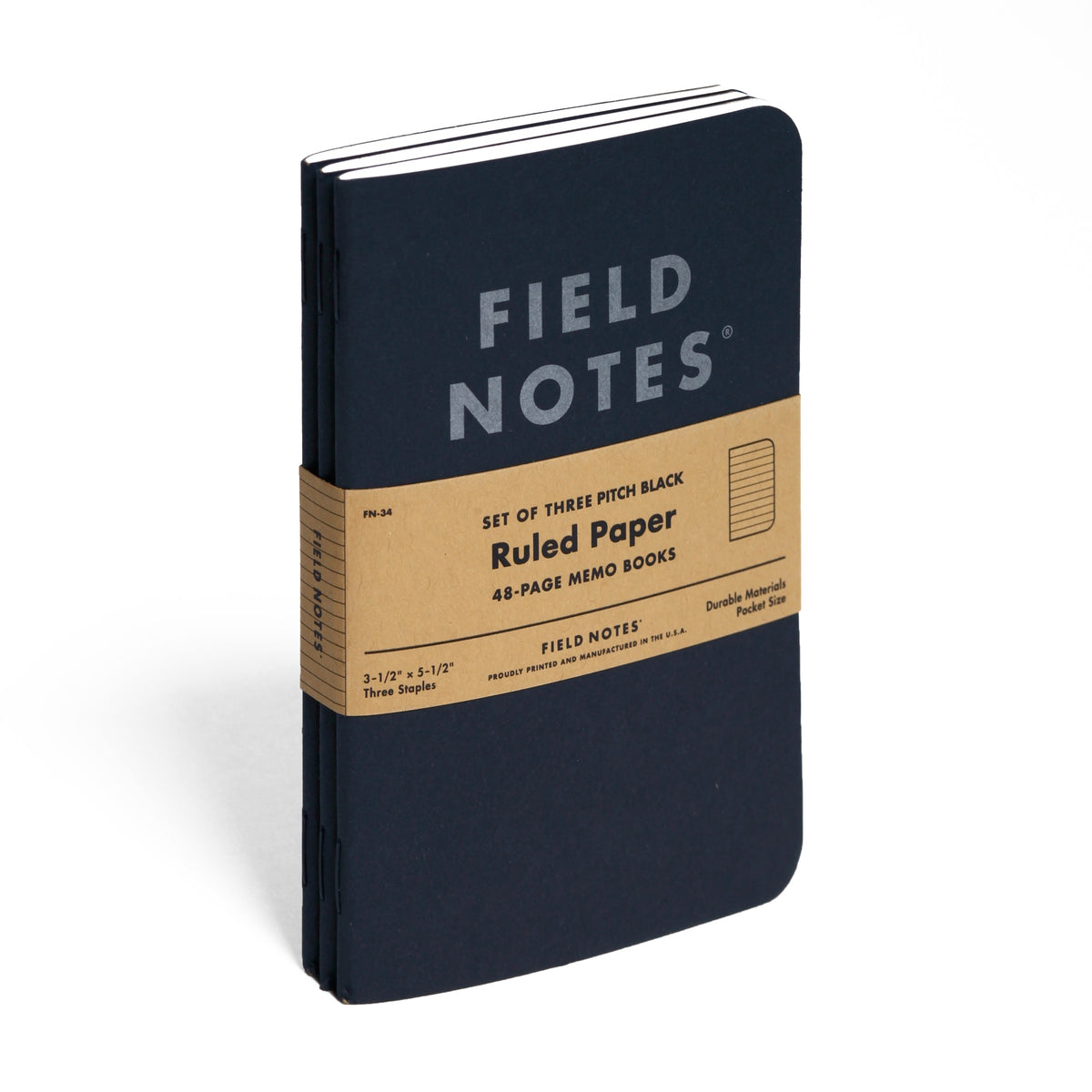 Pitch Black 3-Pack Memo Book