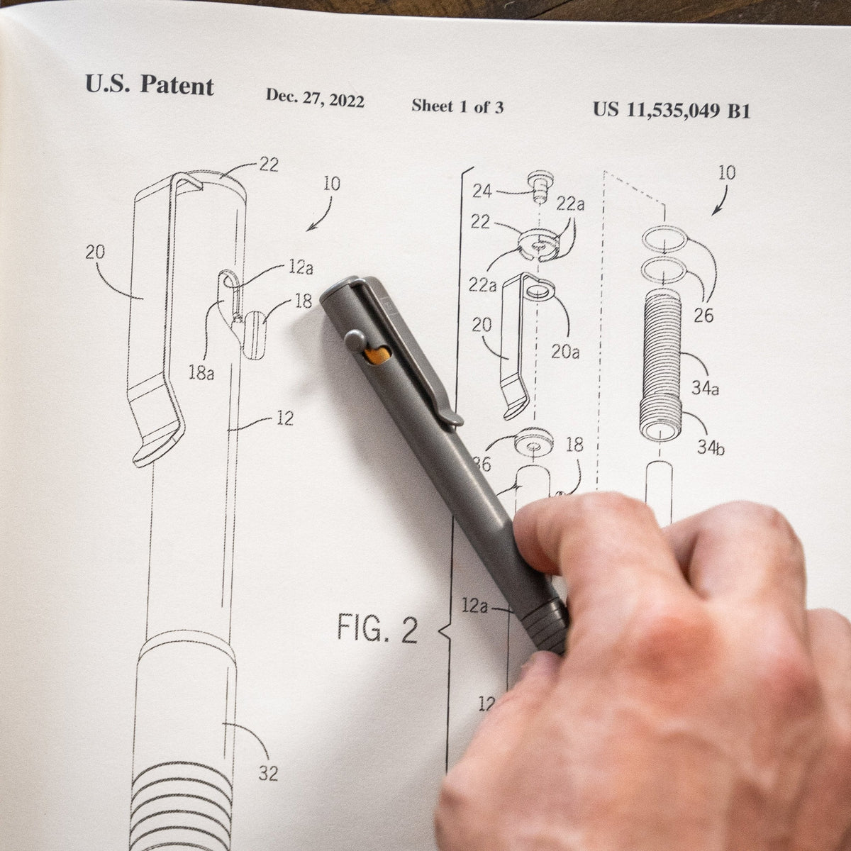 Base Line Bolt Action Titanium Pen