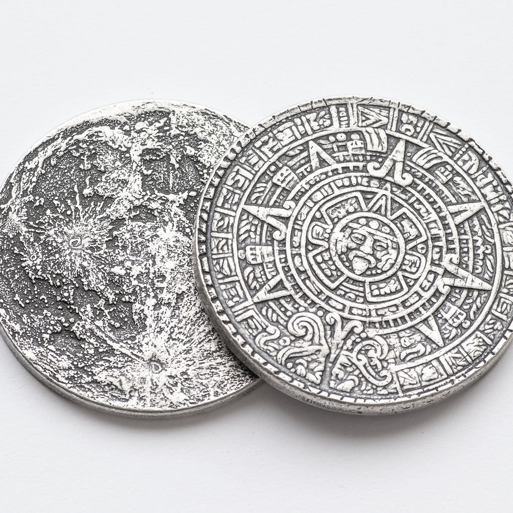 The Sun and Moon Worry Coin Silver