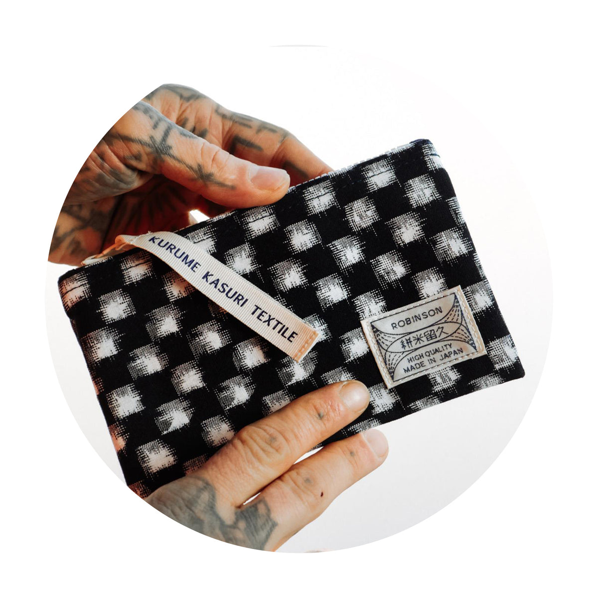 Kurume Kasuri Pouch
