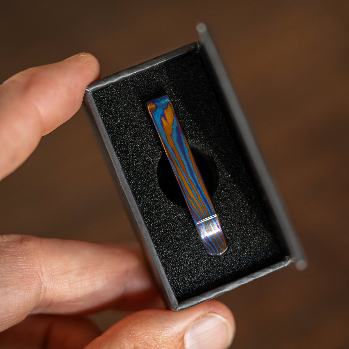 Ti Damascus CNC Milled Pocket Clip