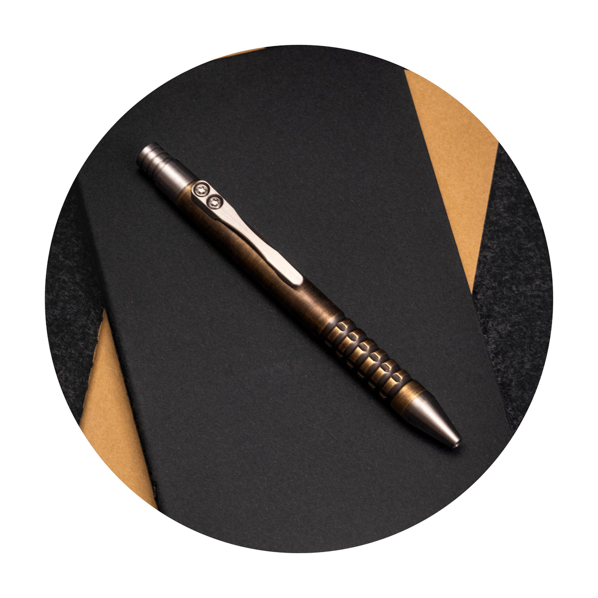 Griffin Company Mini Click Brass Pen