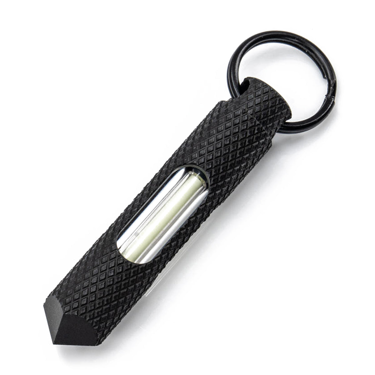 Knurled Glow Fob Steel