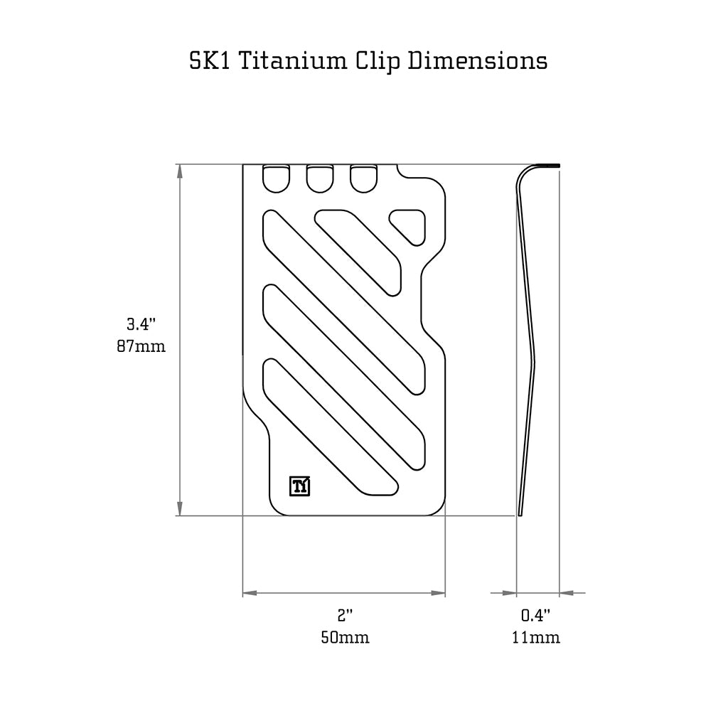 SK1 Titanium Clip