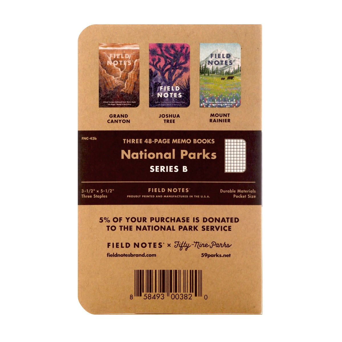 National Parks 3-Pack Memo Book
