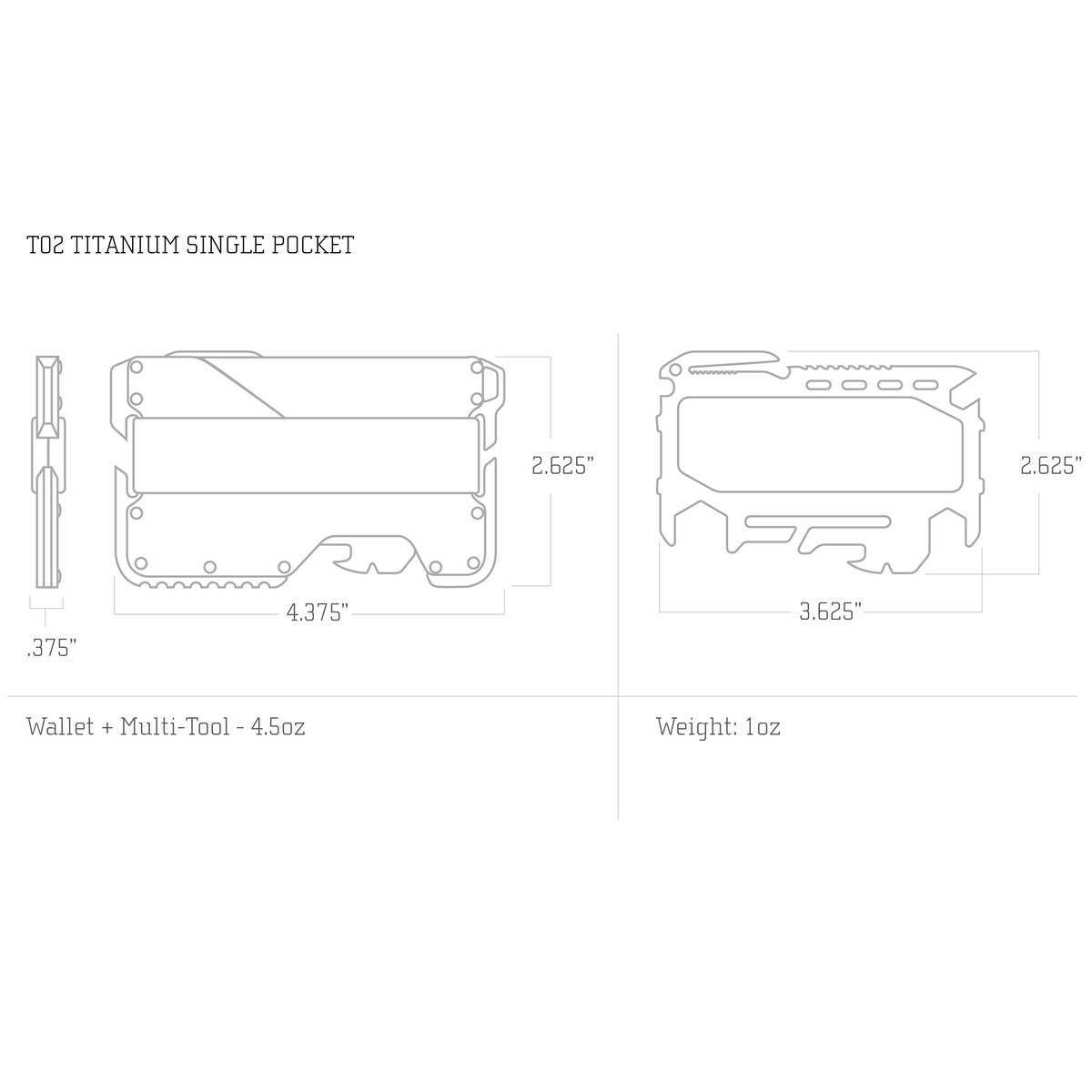 T02 Tactical Titanium Wallet