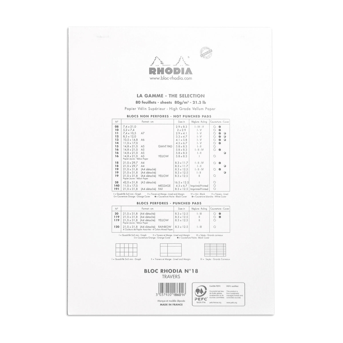 Bloc N°18 Memo Pad