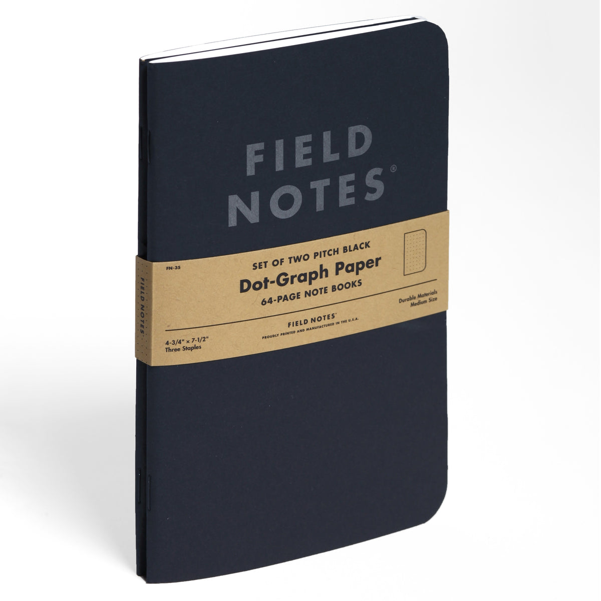 Pitch Black Large 2-Pack Note Book