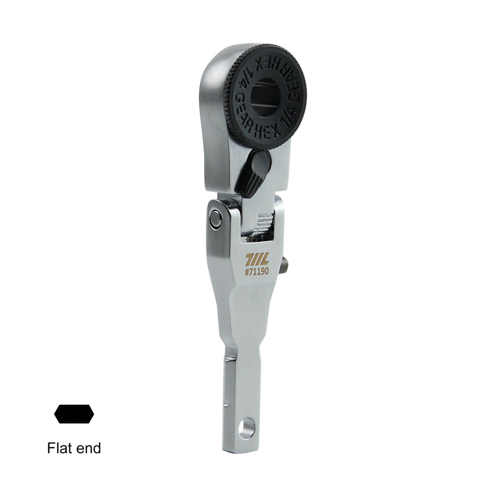 Flat End Flex Head EDC Ratchet Wrench