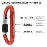 OVALO GI Screwlock Carabiner