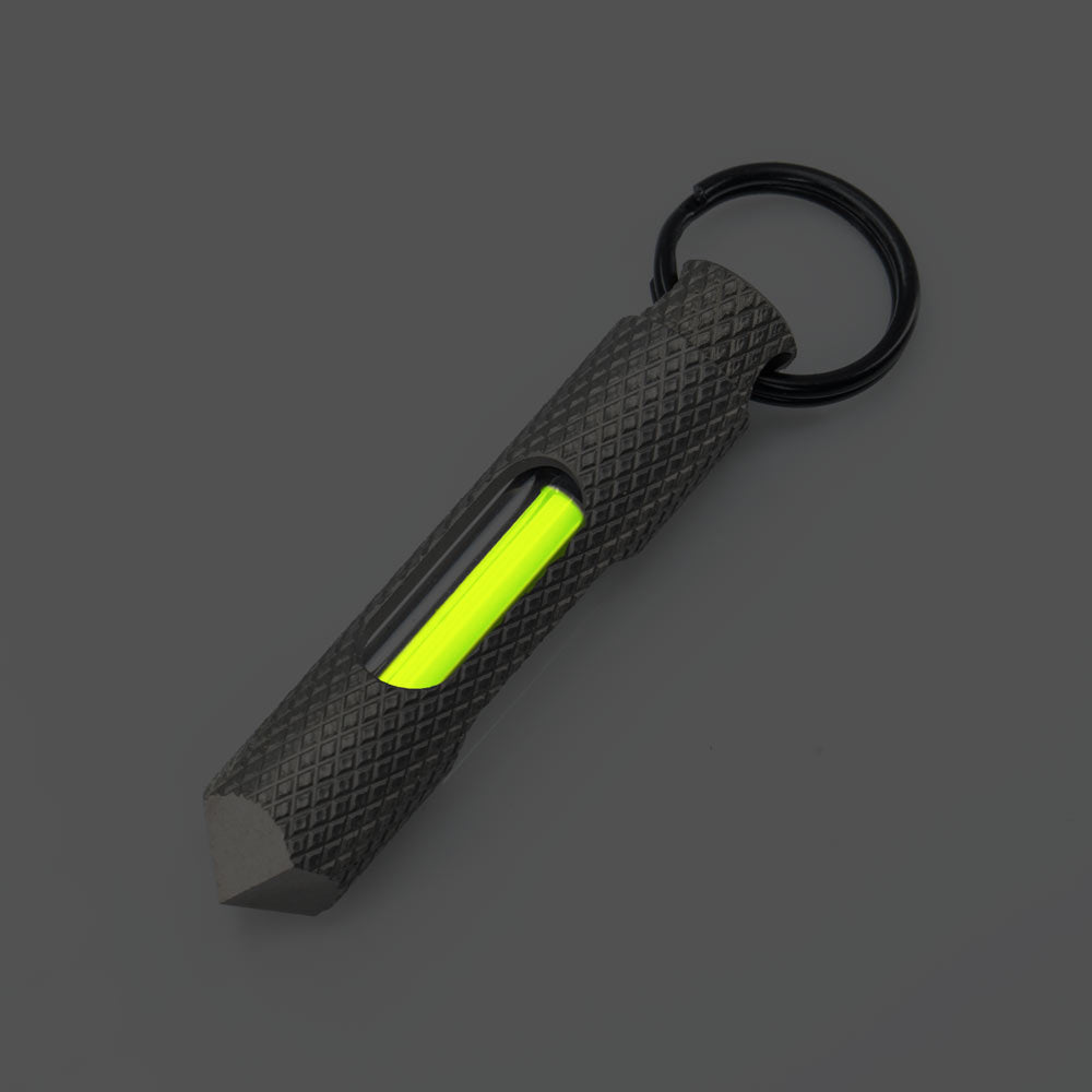 Knurled Glow Fob Titanium