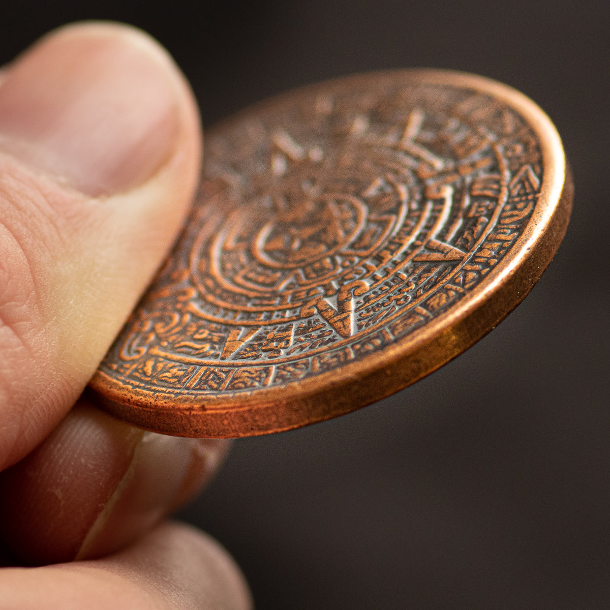 The Sun and Moon Worry Coin Copper