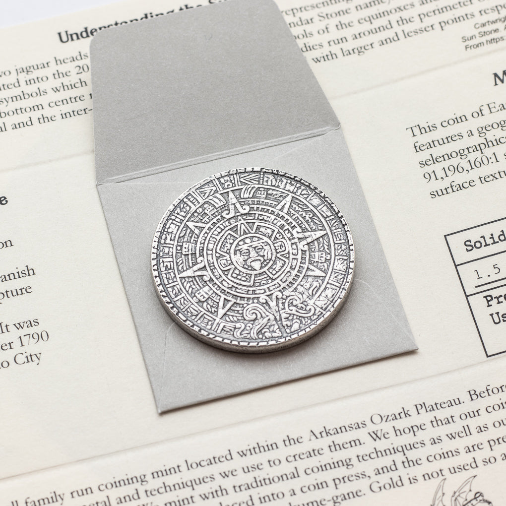 The Sun and Moon Worry Coin Silver