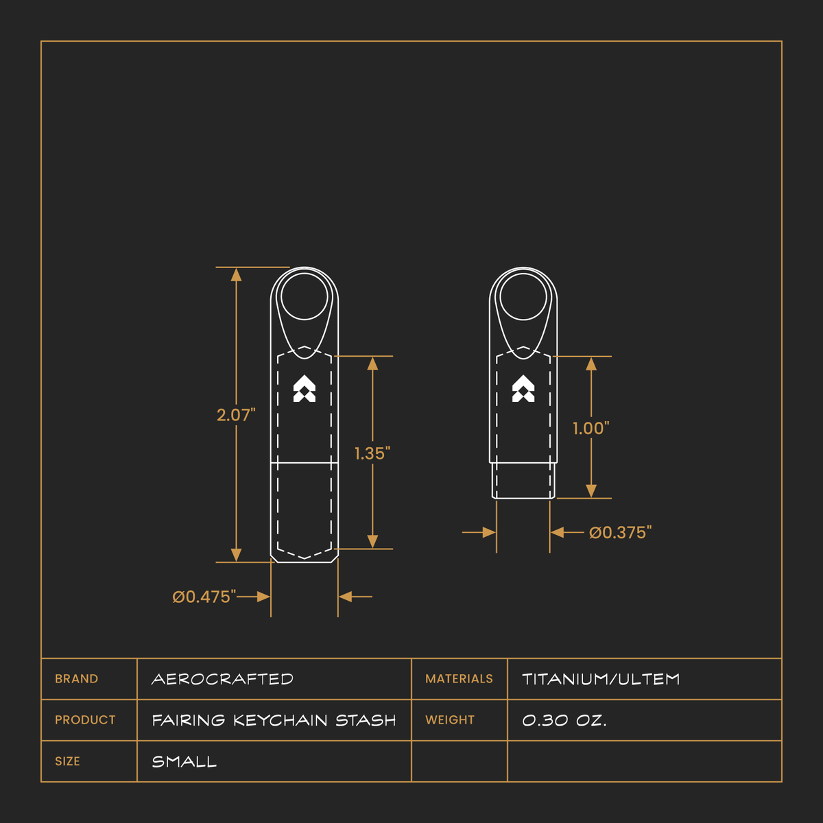 Aerocrafted Fairing Keychain Stash
