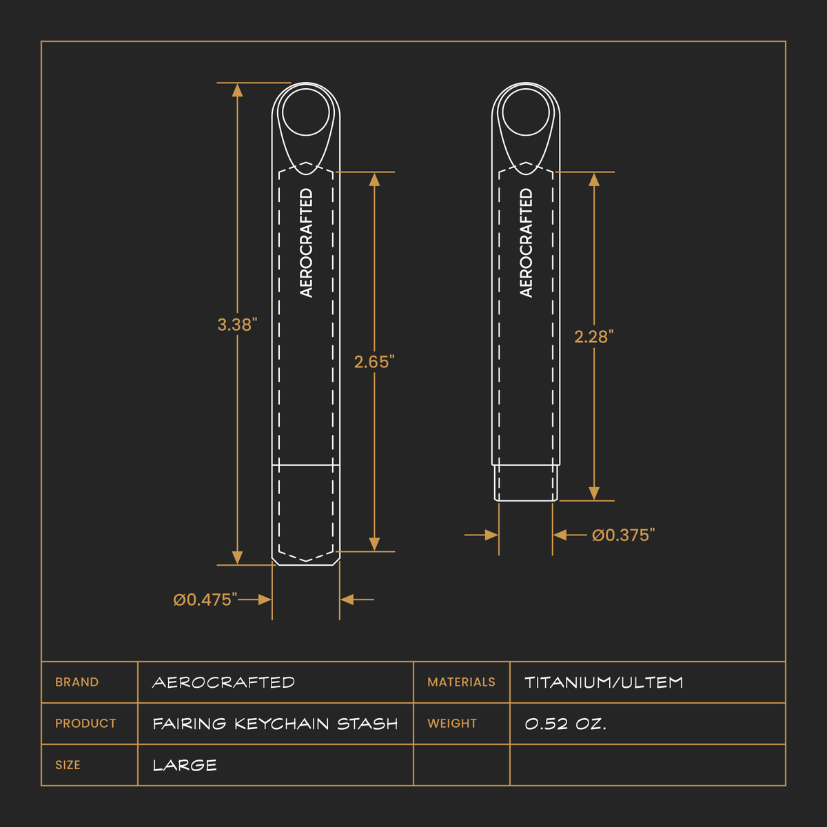Aerocrafted Fairing Keychain Stash
