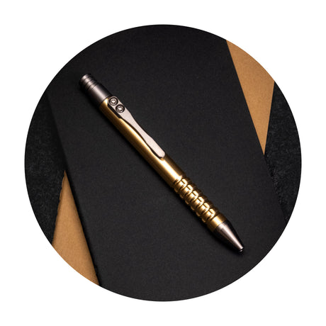 Griffin Company Mini Click Brass Pen