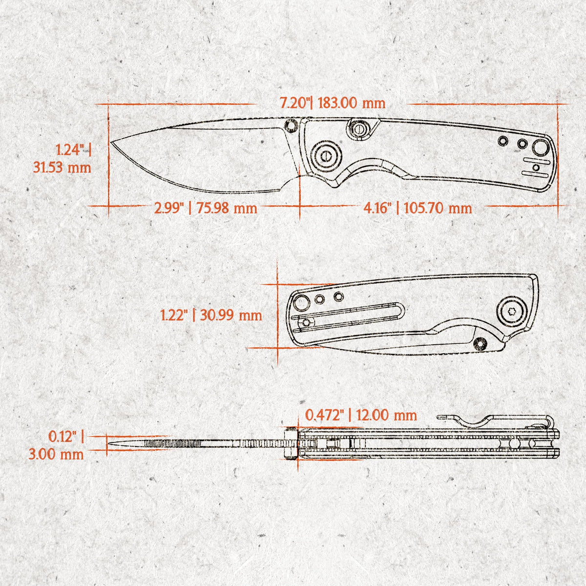 Vosteed Porcupine Thumb Stud Knife