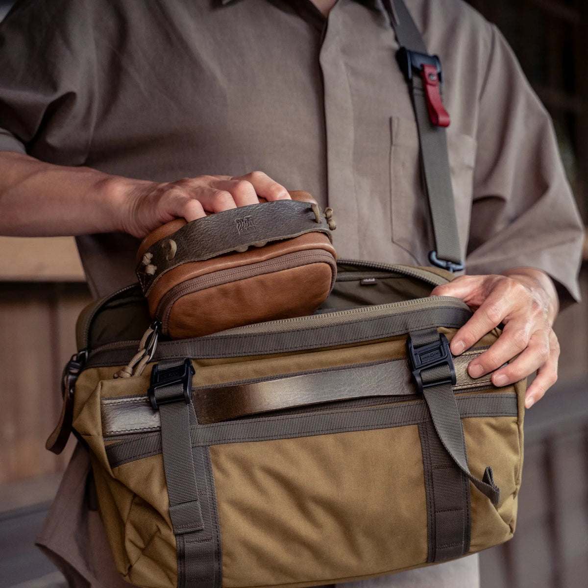 Wotancraft Full Leather Portable Camera Pouch