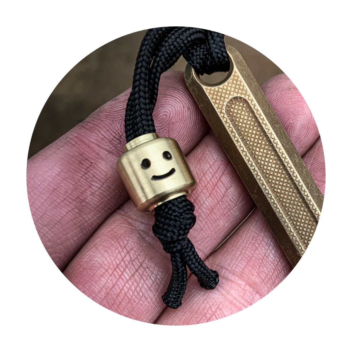 ZeroFeud BrickMan Brass Bead
